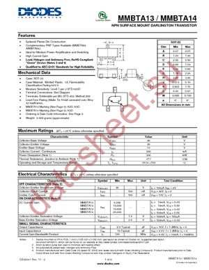 MMBTA14-7 datasheet  